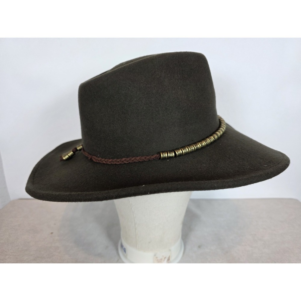 Free People‎ Brown Wool Felt Hat By Nikki Beach One Size
